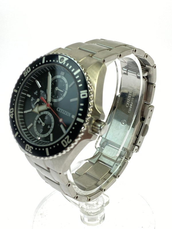 【中古品】【メンズ】 CITIZEN シチズン ECO-DRIVE DIVER WATCH エコ ドライブ ダイバー ウォッチ 8637-S068339 腕時計 ウォッチ 197-261011-hu-24-min カラー：シルバー/ブラック 万代Net店