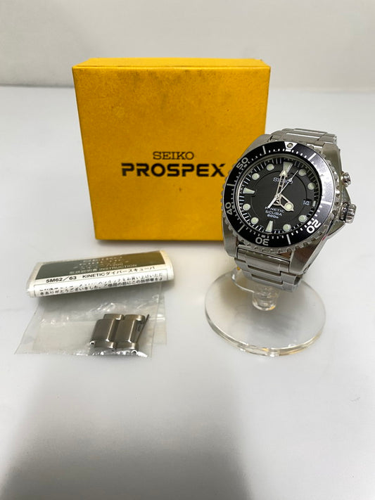 【中古品】【メンズ】 SEIKO セイコー PROSPEX KINETIC DIVER SCUBA プロスペックス キネティック ダイバー スキューバ 腕時計 ウォッチ 197-261021-hu-20-min カラー：シルバー/ブラック 万代Net店
