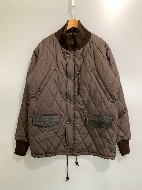 【中古品】【メンズ】 SKULL FLIGHT スカル フライト QUILTING JACKET キルティング ジャケット バイカーズ ウエア ジャンパー ブルゾン 145-261008-em-21-min サイズ：42 カラー：ブラウン 万代Net店