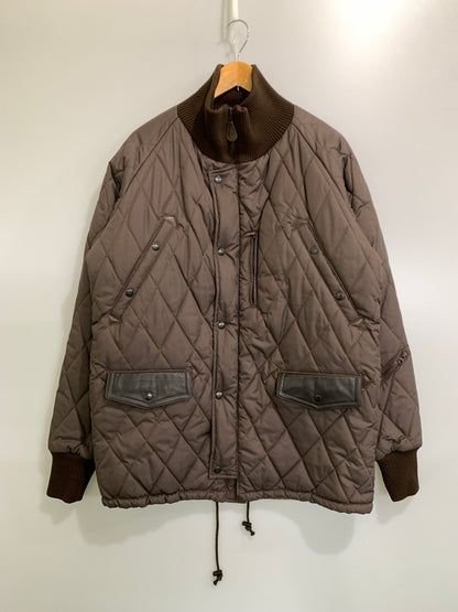 【中古品】【メンズ】 SKULL FLIGHT スカル フライト QUILTING JACKET キルティング ジャケット バイカーズ ウエア ジャンパー ブルゾン 145-261008-em-21-min サイズ：42 カラー：ブラウン 万代Net店