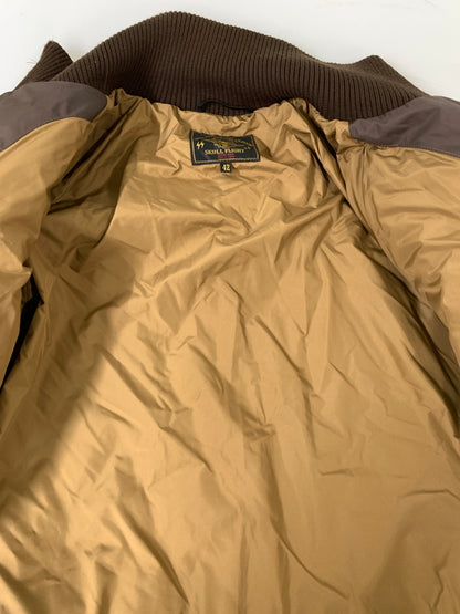 【中古品】【メンズ】 SKULL FLIGHT スカル フライト QUILTING JACKET キルティング ジャケット バイカーズ ウエア ジャンパー ブルゾン 145-261008-em-21-min サイズ：42 カラー：ブラウン 万代Net店