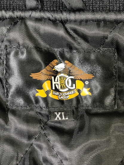 【中古品】【メンズ】 HARLEY DAVIDSON HOG ハーレーダビッドソン MA-1 エムエーワン メンズ フルジップ ジャンパー ブルゾン フライトジャケット 145-261008-em-22-min サイズ：XL カラー：ブラック 万代Net店