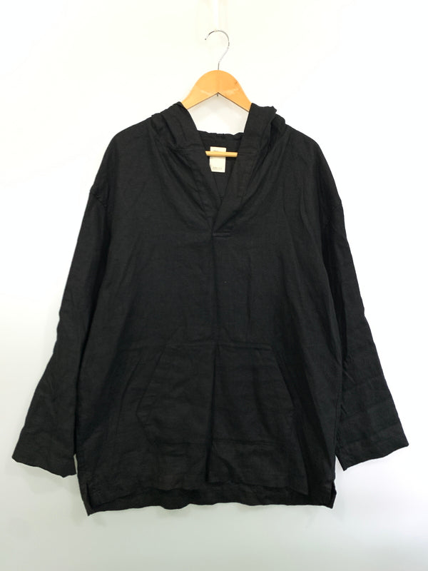 【中古品】【メンズ】 RON HERMAN ロンハーマン 3520700137 S LINEN OX MEXICAN PARKER リネンオックス メキシカンパーカ フーディ 141-261010-ta-21-min サイズ：L カラー：ブラック 万代Net店