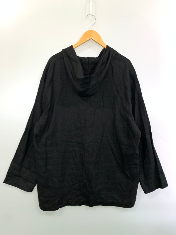 【中古品】【メンズ】 RON HERMAN ロンハーマン 3520700137 S LINEN OX MEXICAN PARKER リネンオックス メキシカンパーカ フーディ 141-261010-ta-21-min サイズ：L カラー：ブラック 万代Net店