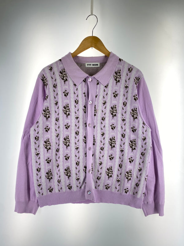 【中古品】【メンズ】 TTT_MSW ティー モダン ストリートウェア FLOWER JACQUARD KNIT フラワー ジャガードニット TTT-2022SS-KT02 メンズ トップス 142-261014-KS-10-min サイズ：M カラー：パープル系 万代Net店