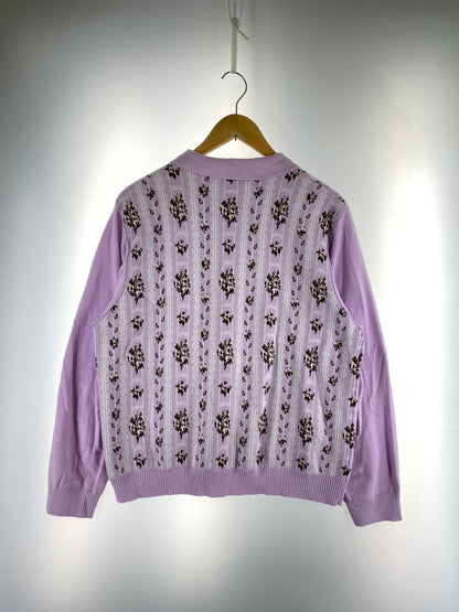 【中古品】【メンズ】 TTT_MSW ティー モダン ストリートウェア FLOWER JACQUARD KNIT フラワー ジャガードニット TTT-2022SS-KT02 メンズ トップス 142-261014-KS-10-min サイズ：M カラー：パープル系 万代Net店