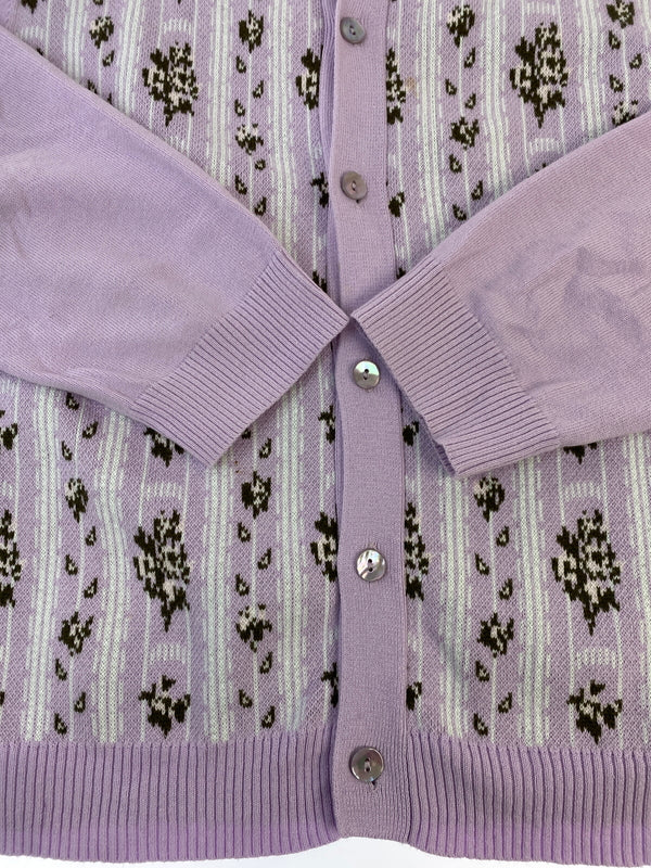 【中古品】【メンズ】 TTT_MSW ティー モダン ストリートウェア FLOWER JACQUARD KNIT フラワー ジャガードニット TTT-2022SS-KT02 メンズ トップス 142-261014-KS-10-min サイズ：M カラー：パープル系 万代Net店