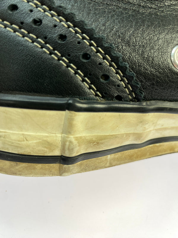 【中古品】【メンズ】 Y'S FOR MEN ワイズフォーメン LEATHER HI CUT SNEAKER レザーハイカットスニーカー 靴 163-261013-yn-08-min サイズ：5 カラー：ブラック 万代Net店