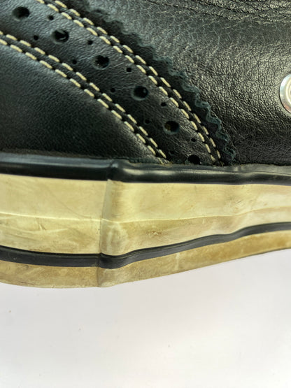 【中古品】【メンズ】 Y'S FOR MEN ワイズフォーメン LEATHER HI CUT SNEAKER レザーハイカットスニーカー 靴 163-261013-yn-08-min サイズ：5 カラー：ブラック 万代Net店