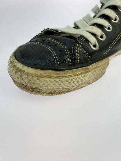 【中古品】【メンズ】 Y'S FOR MEN ワイズフォーメン LEATHER HI CUT SNEAKER レザーハイカットスニーカー 靴 163-261013-yn-08-min サイズ：5 カラー：ブラック 万代Net店