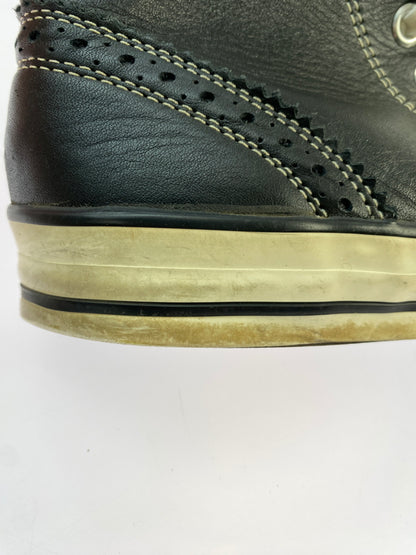 【中古品】【メンズ】 Y'S FOR MEN ワイズフォーメン LEATHER HI CUT SNEAKER レザーハイカットスニーカー 靴 163-261013-yn-08-min サイズ：5 カラー：ブラック 万代Net店
