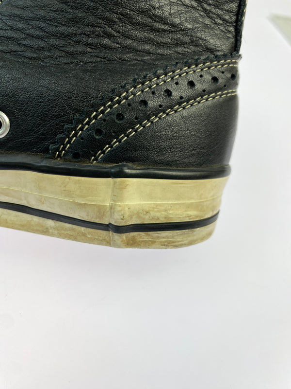 【中古品】【メンズ】 Y'S FOR MEN ワイズフォーメン LEATHER HI CUT SNEAKER レザーハイカットスニーカー 靴 163-261013-yn-08-min サイズ：5 カラー：ブラック 万代Net店