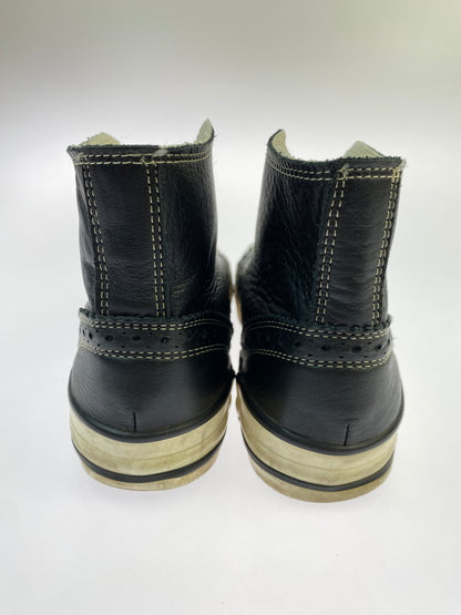 【中古品】【メンズ】 Y'S FOR MEN ワイズフォーメン LEATHER HI CUT SNEAKER レザーハイカットスニーカー 靴 163-261013-yn-08-min サイズ：5 カラー：ブラック 万代Net店
