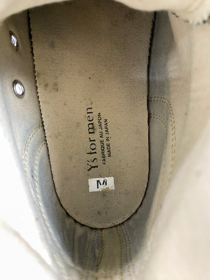 【中古品】【メンズ】 Y'S FOR MEN ワイズフォーメン LEATHER HI CUT SNEAKER レザーハイカットスニーカー 靴 163-261013-yn-08-min サイズ：5 カラー：ブラック 万代Net店