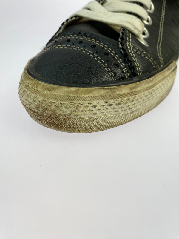 【中古品】【メンズ】 Y'S FOR MEN ワイズフォーメン LEATHER HI CUT SNEAKER レザーハイカットスニーカー 靴 163-261013-yn-08-min サイズ：5 カラー：ブラック 万代Net店