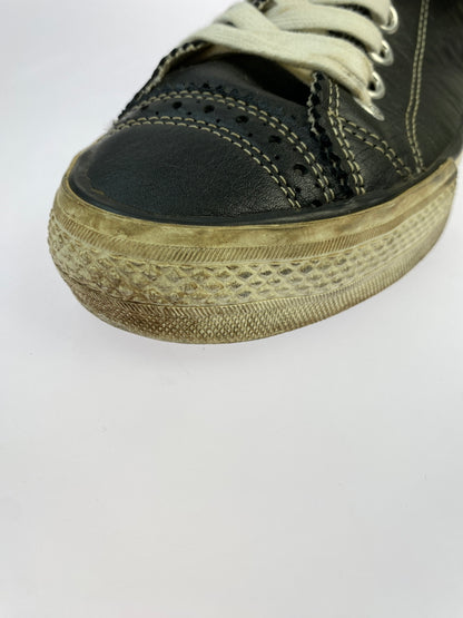 【中古品】【メンズ】 Y'S FOR MEN ワイズフォーメン LEATHER HI CUT SNEAKER レザーハイカットスニーカー 靴 163-261013-yn-08-min サイズ：5 カラー：ブラック 万代Net店