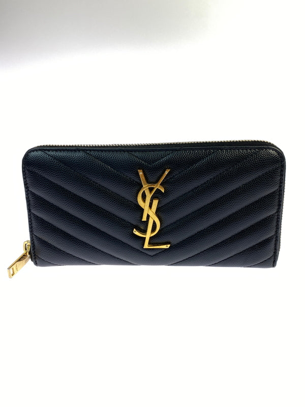 【中古品】【レディース】 SAINT LAURENT サンローラン モノグラム・サンローラン フルジップウォレット 358094BOW011000 長財布 181-261011-hu-21-min カラー：ブラック 万代Net店