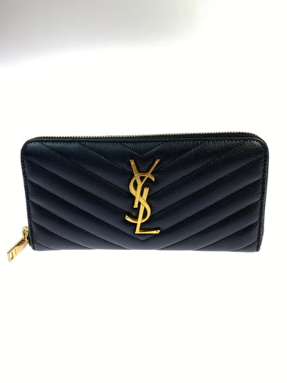 【中古品】【レディース】 SAINT LAURENT サンローラン モノグラム・サンローラン フルジップウォレット 358094BOW011000 長財布 181-261011-hu-21-min カラー：ブラック 万代Net店