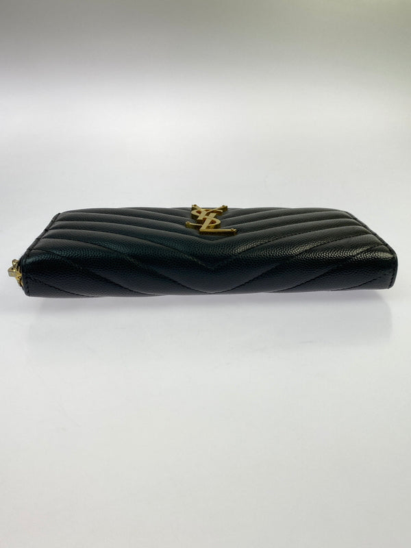 【中古品】【レディース】 SAINT LAURENT サンローラン モノグラム・サンローラン フルジップウォレット 358094BOW011000 長財布 181-261011-hu-21-min カラー：ブラック 万代Net店