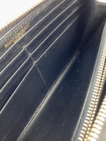 【中古品】【レディース】 SAINT LAURENT サンローラン モノグラム・サンローラン フルジップウォレット 358094BOW011000 長財布 181-261011-hu-21-min カラー：ブラック 万代Net店