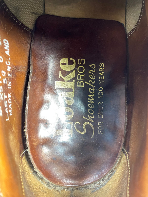 【中古品】【メンズ】 LOAKE ローク OX FORD SHOES オックスフォードシューズ 靴 164-261013-yn-05-min サイズ：8 1/2 カラー：ブラウン系 万代Net店