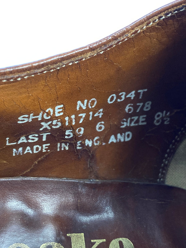 【中古品】【メンズ】 LOAKE ローク OX FORD SHOES オックスフォードシューズ 靴 164-261013-yn-05-min サイズ：8 1/2 カラー：ブラウン系 万代Net店