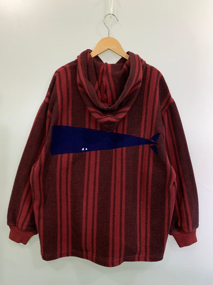 【中古品】【メンズ】 DESCENDANT ディセンダント 20SS BAJA HOODED LS SHIRT バハパーカ フーデッドプルオーバーシャツ メキシカンパーカ 142-261010-ta-28-min サイズ：3 カラー：レッド/ブラック/ネイビー 万代Net店