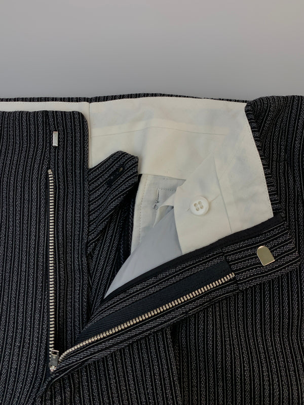 【中古品】【メンズ】 UNKNOWN 60-70年代 STRIPE SLACKS ストライプ スラックス ボトムス 157-261027-jt-34-min サイズ：サイズ不明 下記参照 カラー：グレー/ブラック 万代Net店