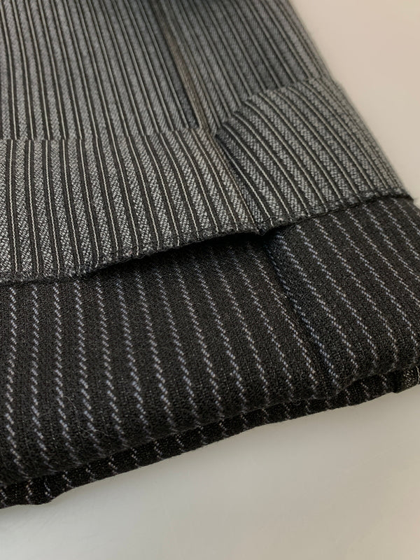 【中古品】【メンズ】 UNKNOWN 60-70年代 STRIPE SLACKS ストライプ スラックス ボトムス 157-261027-jt-34-min サイズ：サイズ不明 下記参照 カラー：グレー/ブラック 万代Net店