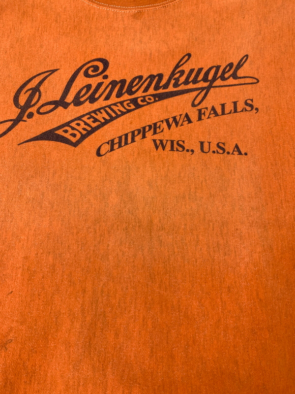 【現状渡し品】【メンズ】 USED ユーズド J.AMERICA KEINENKUGEL PRINT SWEATSHIRT プリント スウェット 長袖 ロゴプリント トップス トレーナー 146-261008-em-29-min サイズ：M カラー：オレンジ 万代Net店