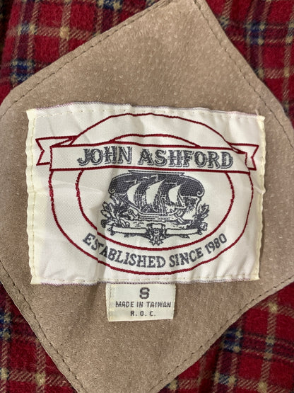 【現状渡し品】【メンズ】 JOHN ASHFORD ジョン・アシュフォード SUEDE LEATHER JACKET スエード レザー ジャケット メンズ アウター 革 ブルゾン フルジップ 146-261008-em-23-min サイズ：S カラー：ライトブラウン 万代Net店