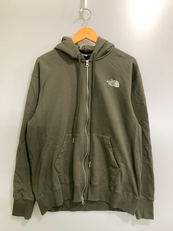 【中古品】【メンズ】 THE NORTH FACE ザ・ノースフェイス FULL-ZIP HOODIE NT12335 フルジップ フーディー メンズ スウェット パーカー 144-261008-em-35-min サイズ：XL カラー：オリーブグリーン 万代Net店