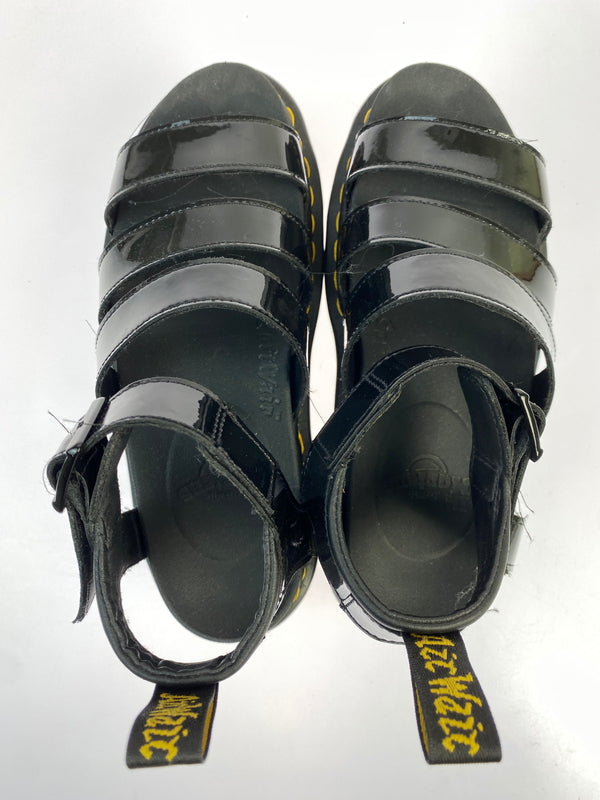 【中古品】【レディース】 DR.MARTENS ドクターマーチン SANDAL パテントレザーサンダル 靴 166-261013-yn-07-min サイズ：UK5 カラー：ブラック 万代Net店