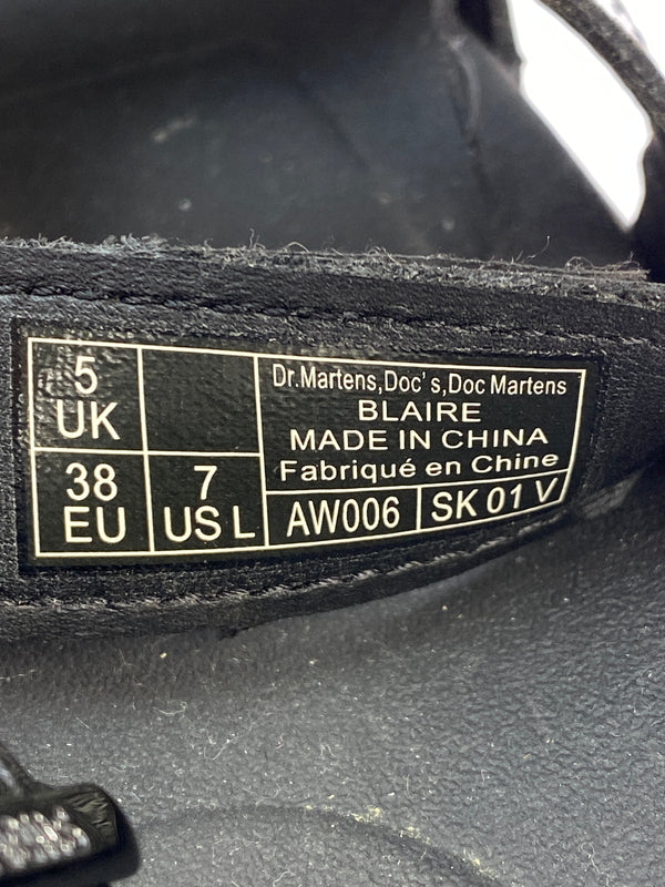 【中古品】【レディース】 DR.MARTENS ドクターマーチン SANDAL パテントレザーサンダル 靴 166-261013-yn-07-min サイズ：UK5 カラー：ブラック 万代Net店