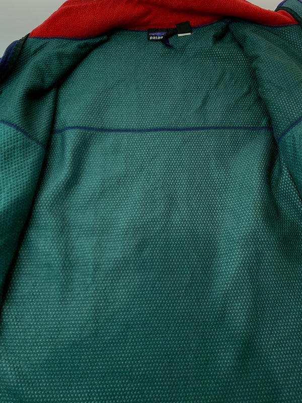 【現状渡し品】【メンズ】 PATAGONIA パタゴニア 90S 雪無し USA製 LIGHT-X CARDIGAN ライトXカーディガン フリースジャケット トップス 146-261010-ta-12-min サイズ：M カラー：パープル 万代Net店