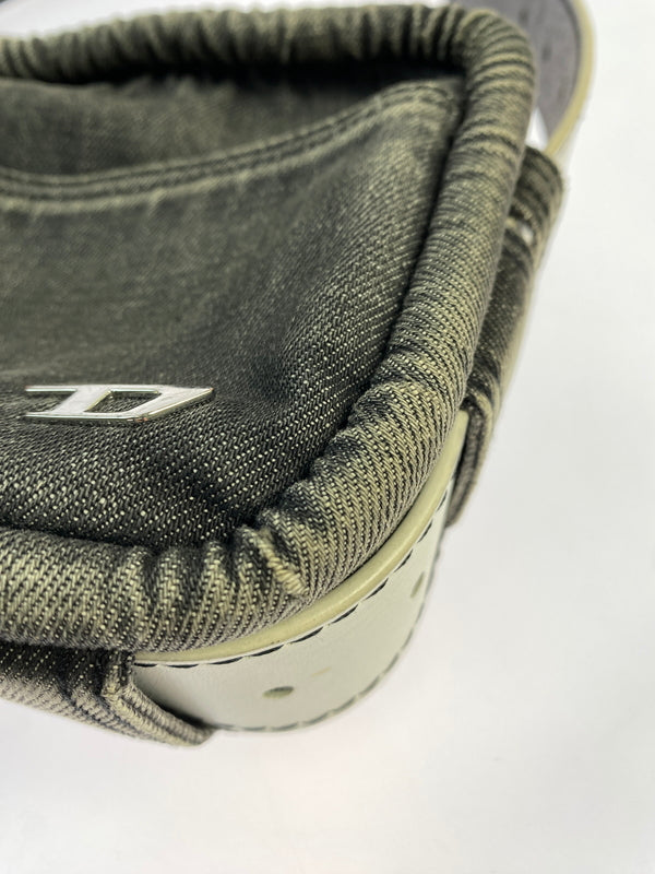 【中古品】【メンズ】 DIESEL ディーゼル DARK WASH DENIM HAND BAG ダーク ウォッシュ デニム ハンド バッグ カバン 188-261011-hu-31-min カラー：ブラック/ホワイト 万代Net店