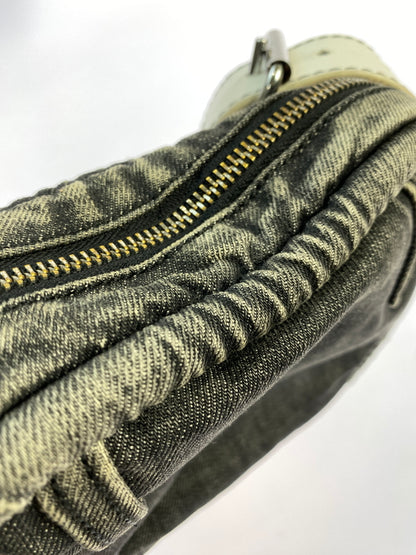 【中古品】【メンズ】 DIESEL ディーゼル DARK WASH DENIM HAND BAG ダーク ウォッシュ デニム ハンド バッグ カバン 188-261011-hu-31-min カラー：ブラック/ホワイト 万代Net店