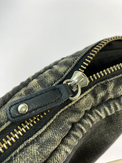 【中古品】【メンズ】 DIESEL ディーゼル DARK WASH DENIM HAND BAG ダーク ウォッシュ デニム ハンド バッグ カバン 188-261011-hu-31-min カラー：ブラック/ホワイト 万代Net店