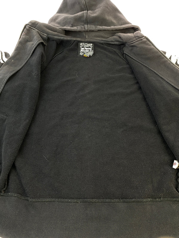 【現状渡し品】【メンズ】 STUSSY ステューシー ZIP HOODIE ジップフーディ メンズ トップス パーカー 142-261014-KS-13-min サイズ：S カラー：ブラック 万代Net店