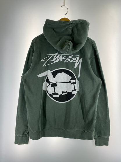 【現状渡し品】【メンズ】 STUSSY ステューシー SKATEMAN HOODIE スケートマン フーディーZ4000SA18P メンズ トップス パーカー 142-261014-KS-12-min サイズ：M カラー：グリーン系 万代Net店