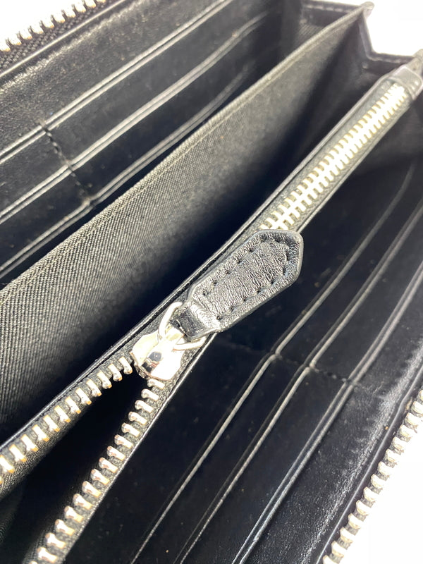 【現状渡し品】【レディース】 VIVIENNE WESTWOOD ヴィヴィアン ウエストウッド ROUND ZIP WALLET ラウンド ジップ ウォレット 長財布 小物 201-261011-hu-26-min カラー：ブラック 万代Net店