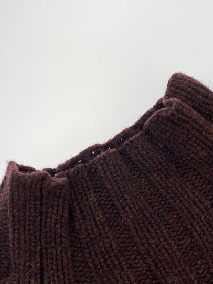【中古品】【メンズ】 J CREW ジェイクルー 90S 巨人タグ RIBBED SWEATER 1990年代 リブド スウェーター メンズ トップス セーター 146-261014-KS-21-min サイズ：L カラー：ブラウン系 万代Net店