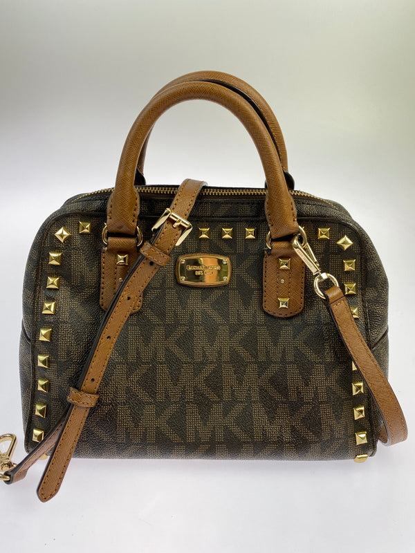 【現状渡し品】【レディース】 MICHAEL KORS マイケルコース HANDBAG 35H6GFSS1B ハンドバッグ レディース カバン 鞄 シグネチャー コンパクト 188-261025-em-14-min カラー：ブラウン 万代Net店