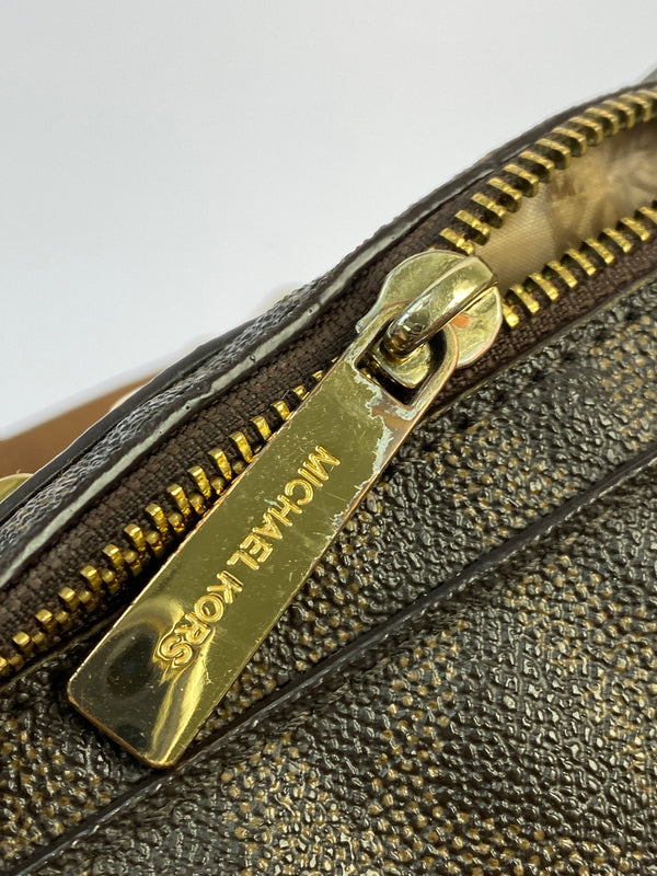 【現状渡し品】【レディース】 MICHAEL KORS マイケルコース HANDBAG 35H6GFSS1B ハンドバッグ レディース カバン 鞄 シグネチャー コンパクト 188-261025-em-14-min カラー：ブラウン 万代Net店