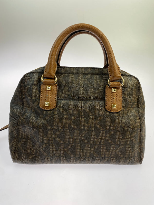 【現状渡し品】【レディース】 MICHAEL KORS マイケルコース HANDBAG 35H6GFSS1B ハンドバッグ レディース カバン 鞄 シグネチャー コンパクト 188-261025-em-14-min カラー：ブラウン 万代Net店