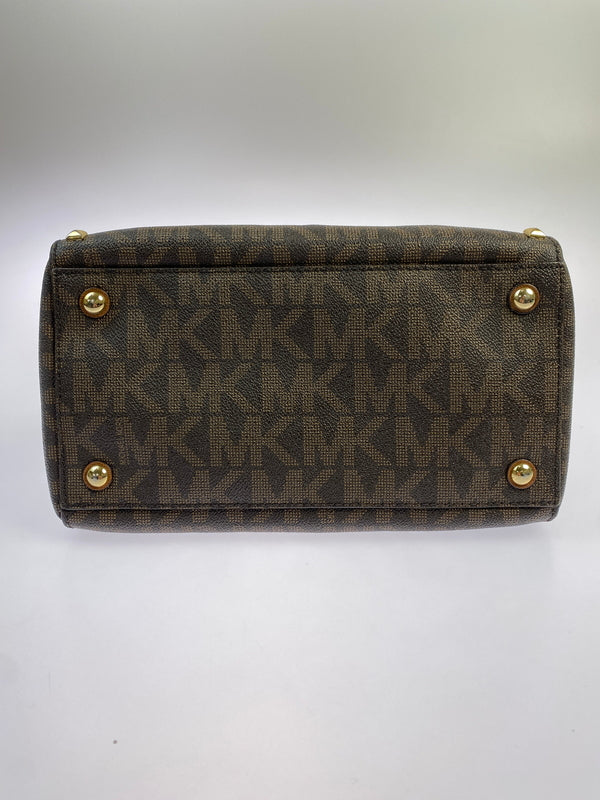 【現状渡し品】【レディース】 MICHAEL KORS マイケルコース HANDBAG 35H6GFSS1B ハンドバッグ レディース カバン 鞄 シグネチャー コンパクト 188-261025-em-14-min カラー：ブラウン 万代Net店