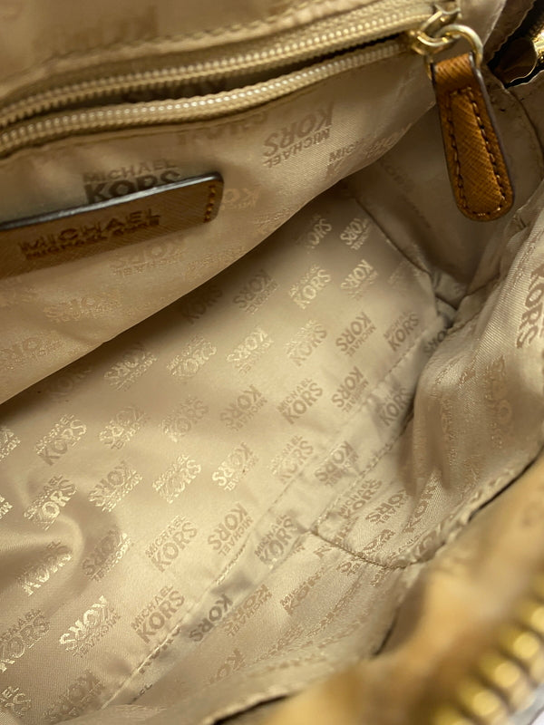 【現状渡し品】【レディース】 MICHAEL KORS マイケルコース HANDBAG 35H6GFSS1B ハンドバッグ レディース カバン 鞄 シグネチャー コンパクト 188-261025-em-14-min カラー：ブラウン 万代Net店