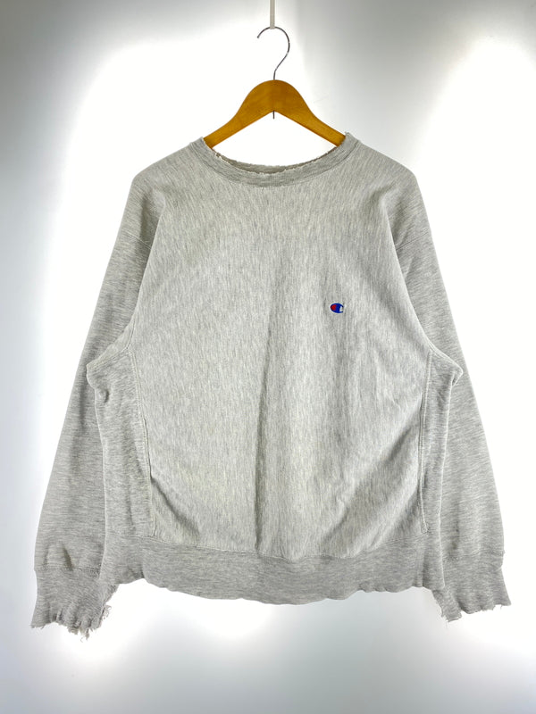 【現状渡し品】【メンズ】 CHAMPION チャンピオン 80S REVERSE WEAVE WARM UP SWEATSHIRT 1980年代 リバースウィーブ ウォームアップ スウェットシャツ メンズ トップス 146-261014-KS-20-min サイズ：XL カラー：グレー系 万代Net店