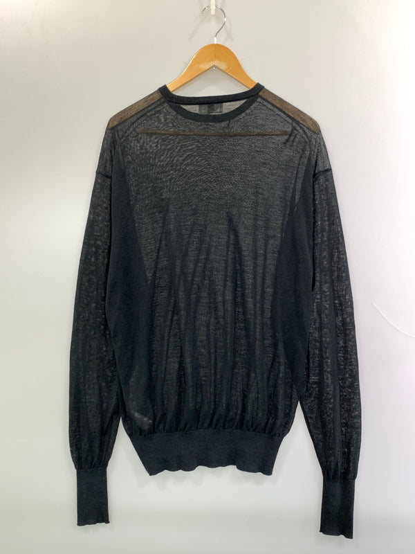【中古品】【メンズ】 HERILL ヘリル RAMIE HIGH GAUGE CREWNECK 21-080-HL-8102-1 ラミー ハイゲージ クルーネック メンズ トップス 140-261017-KS-04-min サイズ：3 カラー：ブラック 万代Net店