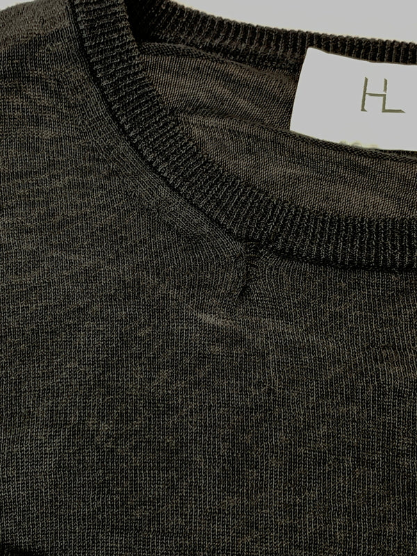 【中古品】【メンズ】 HERILL ヘリル RAMIE HIGH GAUGE CREWNECK 21-080-HL-8102-1 ラミー ハイゲージ クルーネック メンズ トップス 140-261017-KS-04-min サイズ：3 カラー：ブラック 万代Net店